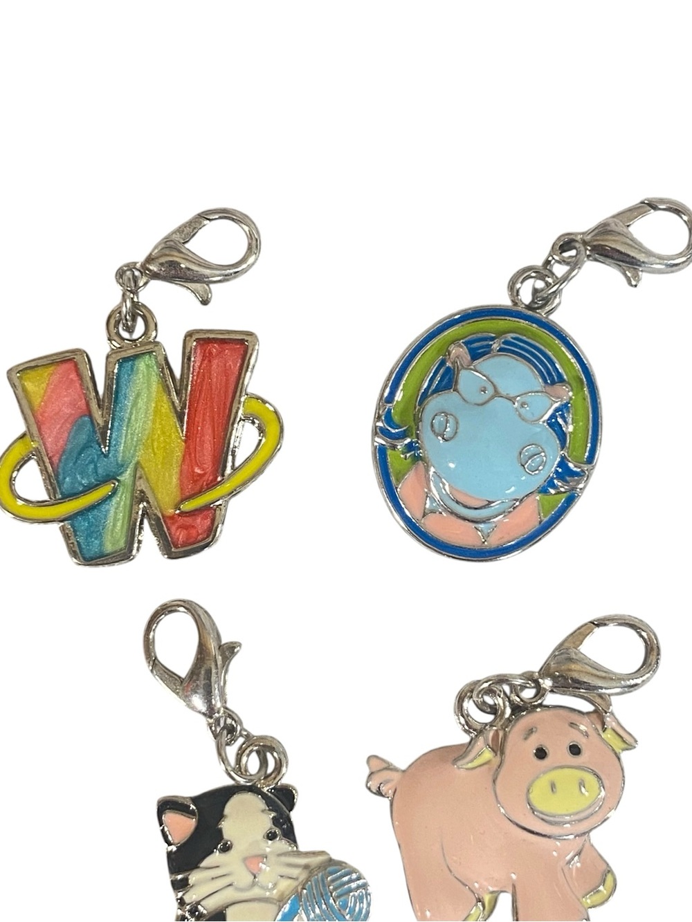 Webkinz Ganz Charms Set of 10 Enambled Charms Silver Plated Authetic Stamped - Picture 2 of 7